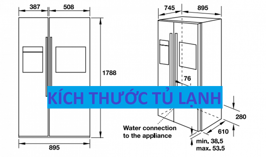Kích thước tủ lạnh Side By Side 1 cánh, 2 cánh, 4 cánh Mini Hitachi Kích thước tủ lạnh Side By Side 1 cánh, 2 cánh, 4 cánh Mini Hitachi